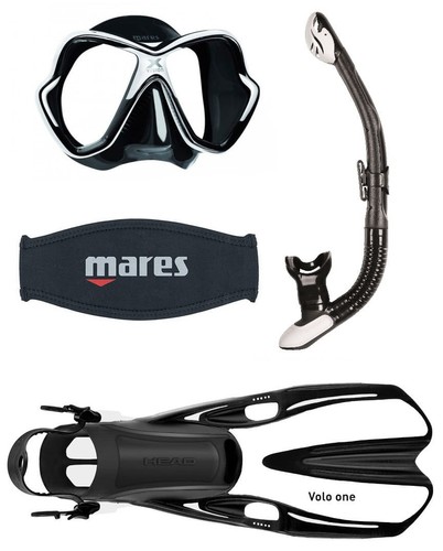 Mares vision schwarz weiss - x-vision, schwarz/weiss